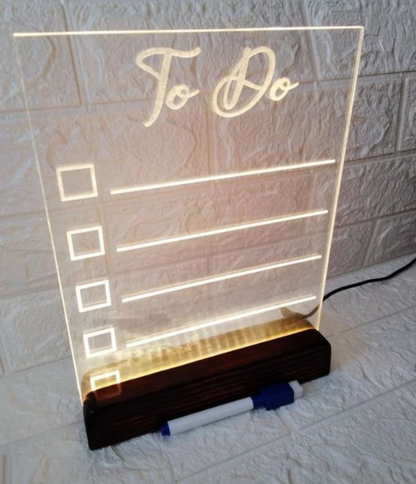 LED Acrylic To Do Planner Writing Board